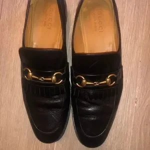 Gucci | Shoes | Gucci Leather Fringe Horsebit Loafers With  display picture 2